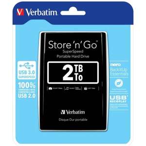 Verbatim Store'n'Go 2TB HDD USB 3.2 Gen. 1 Czarny