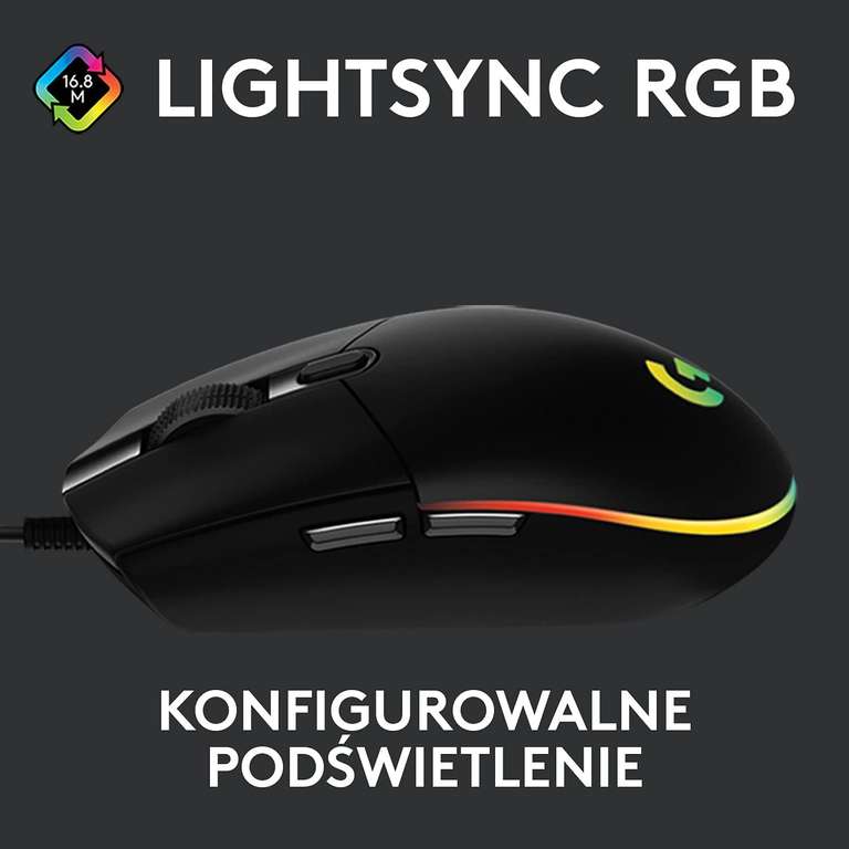 Mysz gamingowa Logitech G203 Lightsync Gaming