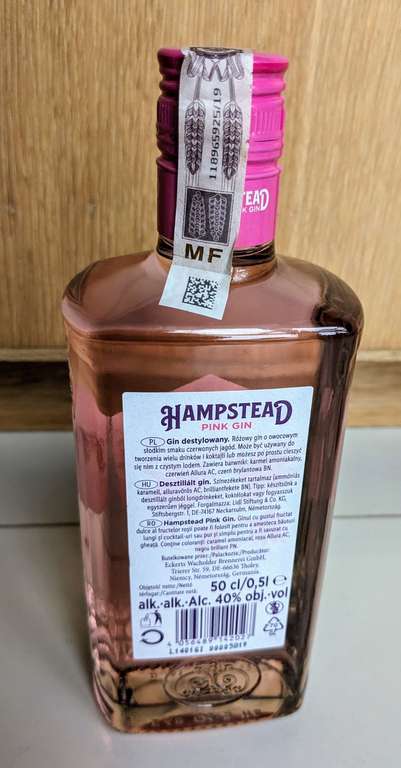 Hampstead Pink Gin 0.5 40% Lidl