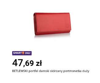 Betlewski portfel skóra naturalna czerwony BPD-DZ-10 - Produkt damski