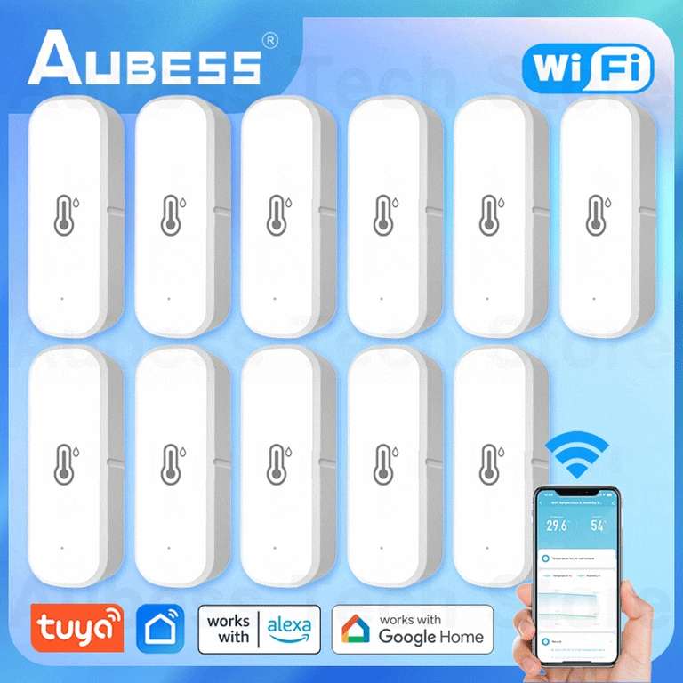 AUBESS WiFI czujnik temperatury i wilgotności (Tuya Smart Life)