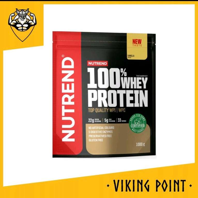 NUTREND 100% Whey Protein 1000g smak waniliowy WPC WPI
