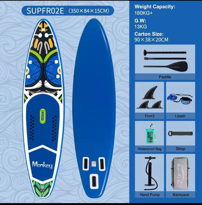 Deska SUP FunWater 350x84x15cm-90.93€(możliwe 87.93€-opis)