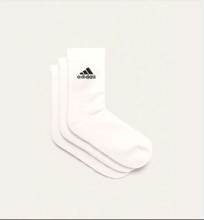 Trójpak białych skarpetek adidasa - Duże rozmiary 46-48, cena przy zakupie 2 kompletów