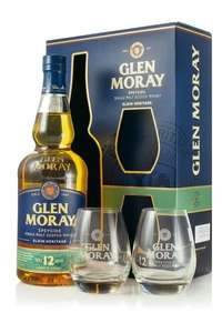 Whisky Glen Moray 12YO + 2 szklanki, minimalna kwota zamówienia wynosi 150 zł