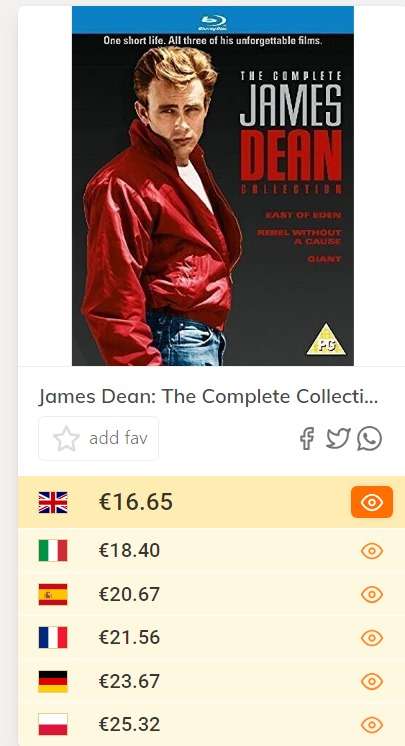 James Dean - 3 najlepsze filmy - blu-ray (PL) 13.35 £