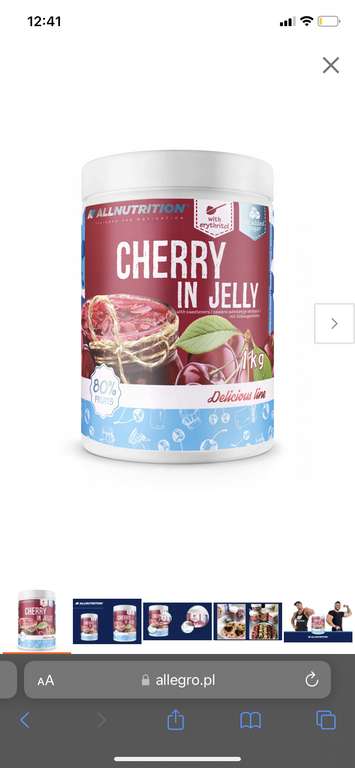 Frużelina Allnutrition Cherry In Jelly 1kg