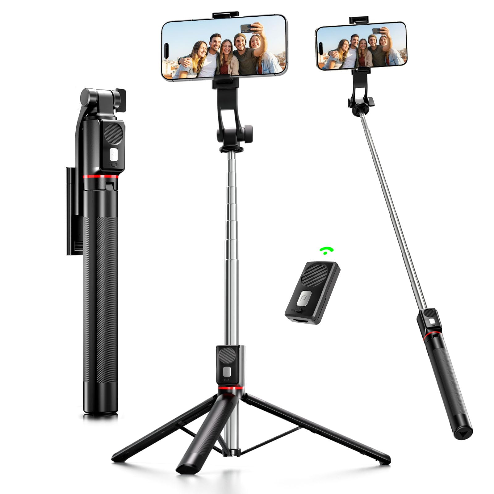Statyw do telefonu i selfie stick, rozkładany na 170 cm. Druga opcja za 19,99zł w opisie
