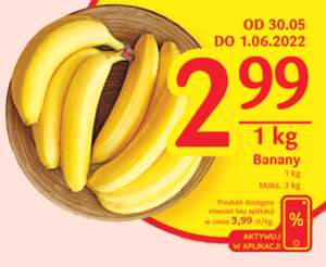 Banany 2.99zł/kg z kuponem - Delikatesy Centrum