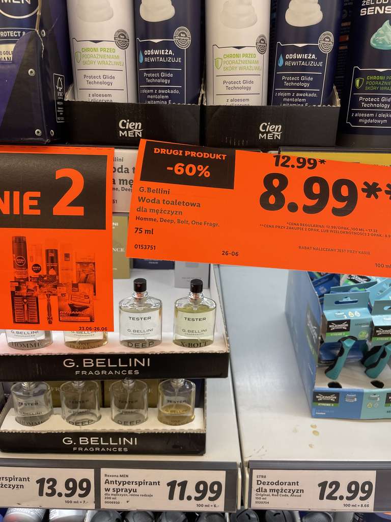 Woda perfumowana G.Bellini Lidl- cena przy zakupie 2 lub wielokrotności.
