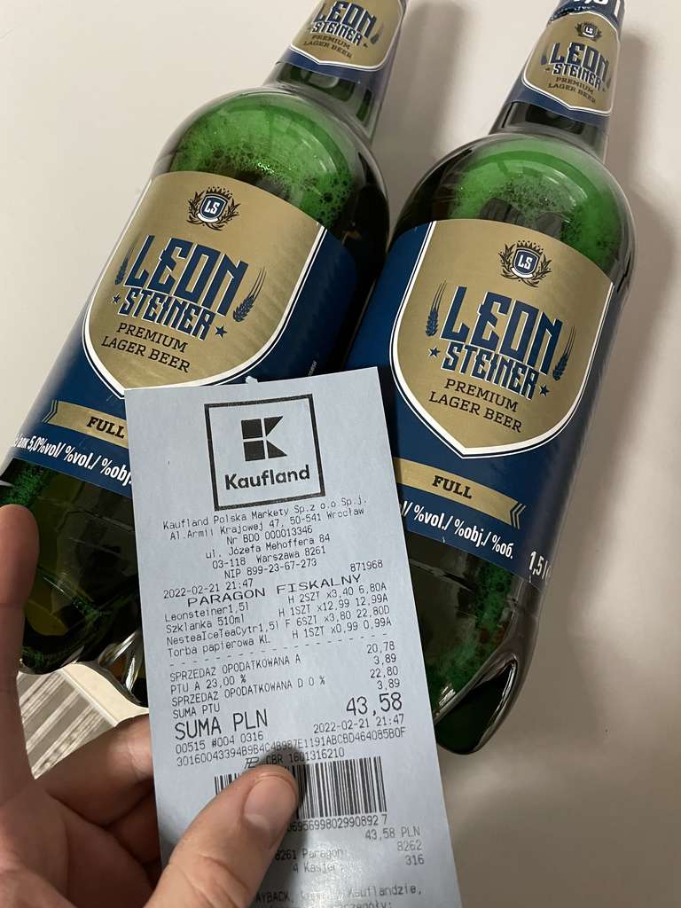 Leon Steiner Premium Lager Beer piwo 1,5l