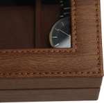 Elegancka szkatułka Songmics na 6 zegarków - aksamitna wyściółka, przezroczyste wieczko @Amazon