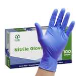Jednorazowe rękawiczki nitrylowe, bezpudrowe - rozmiar L, 100 sztuk