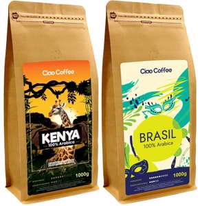 Kawa ziarnista Ciao Coffee Brazylia i Kenia - 100% Arabica, świeżo palona, 2kg