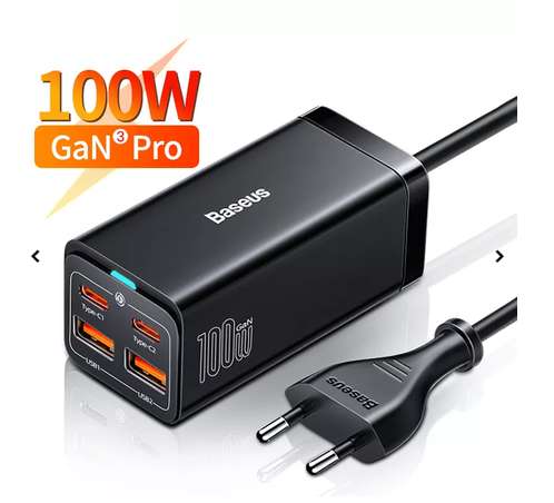 Baseus GAN3 Pro | Ładowarka sieciowa zasilacz 4x USB-A USB-C PD QC4.0 100W możliwe 180 zł