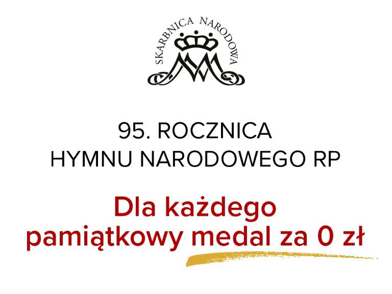 Medal z okazji 95 rocznicy Hymnu Mazurka Dabrowskiego