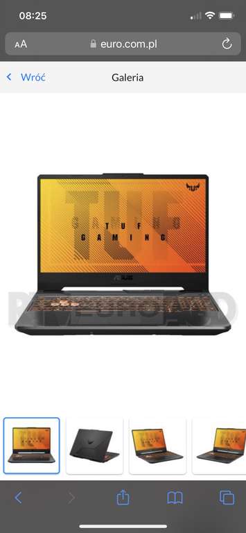 Laptop ASUS TUF Gaming F15 FX506LH-HN042 15,6" 144Hz Intel Core i5-10300H - 16GB RAM - 512GB Dysk - GTX1650 Grafika