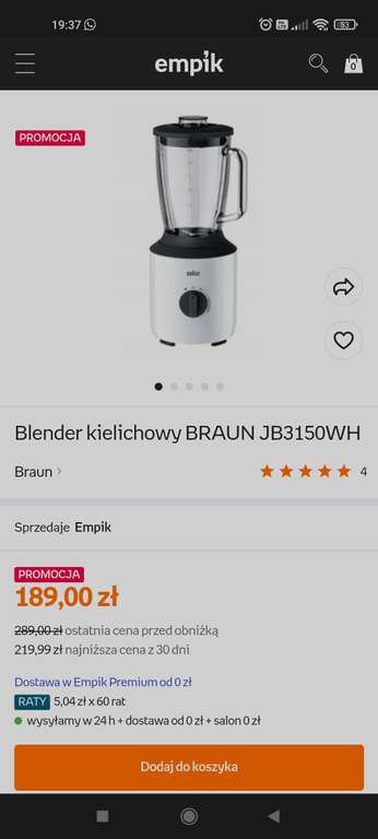 Blender Braun JB3150WH