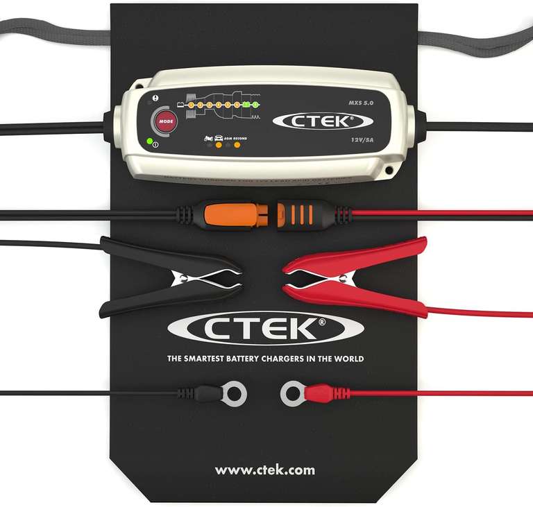 CTEK MXS 5.0, prostownik/ładowarka samochodowa 12V z wbudowaną kompensacją temperatury