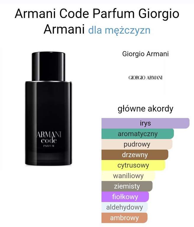 Perfumy Armani Code Parfum 125ML (Hiszpania) 74,11€