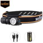 Sofirn HS10 miniaturowa latarka czołówka 1100 lm, USB-C, akumulator 16340, $17.50