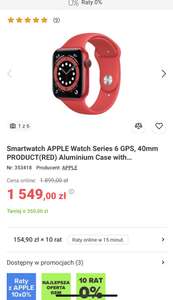 Apple Watch Series 6 GPS, 40mm PRODUCT(RED)