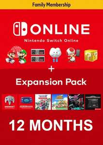 Abonament Nintendo Switch Online family + expansion pack 12 miesięcy