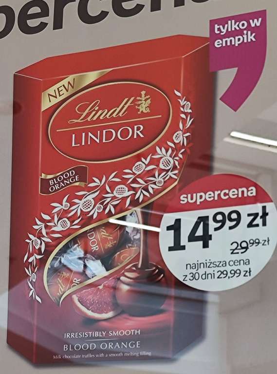 Lindt - Lindor - Blood Orange - 200g Empik