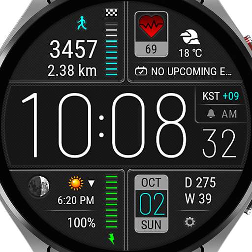 (Google Play) Futorum H5 Digital watch face - tarcza zegarka (WearOS)
