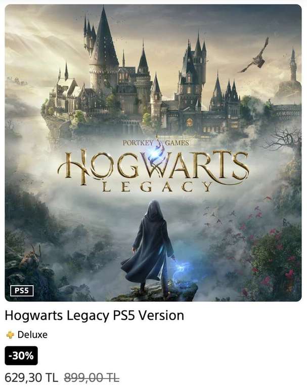 Dziedzictwo Hogwartu wersja na PS4 za 86,26 zł / Dziedzictwo Hogwartu wersja na PS5 za 97,05 zł z Tureckiego PS Store