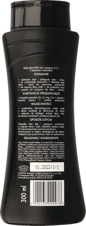 Żel i szampon 2w1 BIAŁY JELEŃ For Men z łopianem i minerałami
