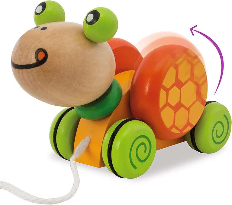 Eichhorn Zabawka do ciągnięcia z żółwiem z mechanizmem 15 cm