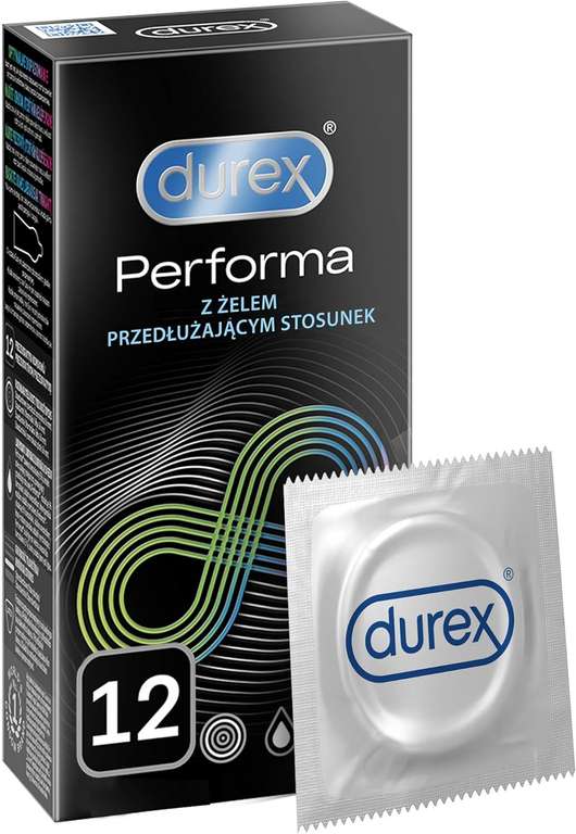 Durex Performa Prezerwatywy z lubrykantem przedłużające stosunek 12 szt. Amazon.pl