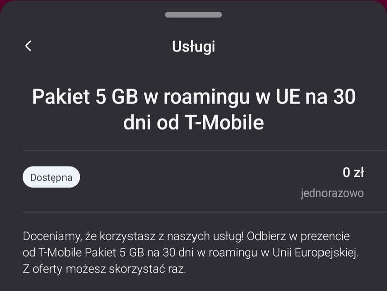 5 GB w roamingu w UE/EOG dla T-Mobile na kartę GO! oraz MIX