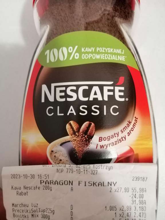 Kawa Nescafe classic 200g biedronka