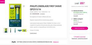 Golarka Philips OneBlade First Shave