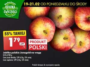 Jabłka Polskie Jonagold 1.79zł/kg - Biedronka