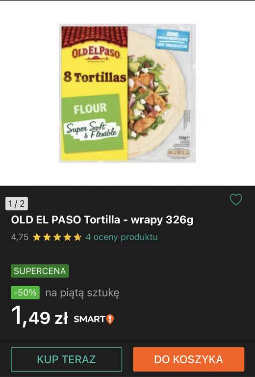 OLD EL PASO Tortilla - wrapy 326g 1,49zl Allegro