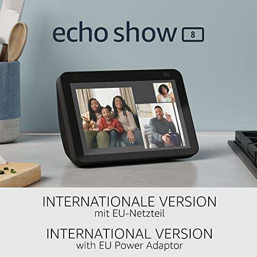 Echo Show 8 (2. generacji) wersja międzynarodowa |Inteligentny ekran HD z Alexą i kamerą 13 MP | [ 69,99 € ] + wysyłka 35 zł,okazja Prime