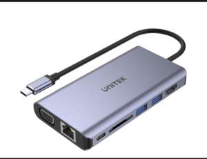 Unitek Hub USB-C 8w1 PD 100W USB 3.2 ethernet