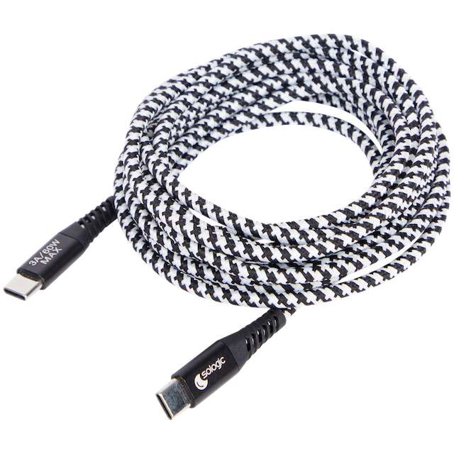 Kabel do ładowania i przesyłania danych Sologic USB-C <-> USB-C lub USB-C <-> USB-A
