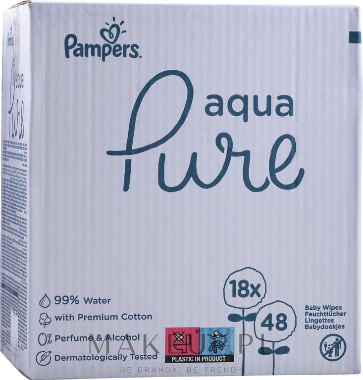 Chusteczki nawilżające Pampers aqua pure 18 x 48