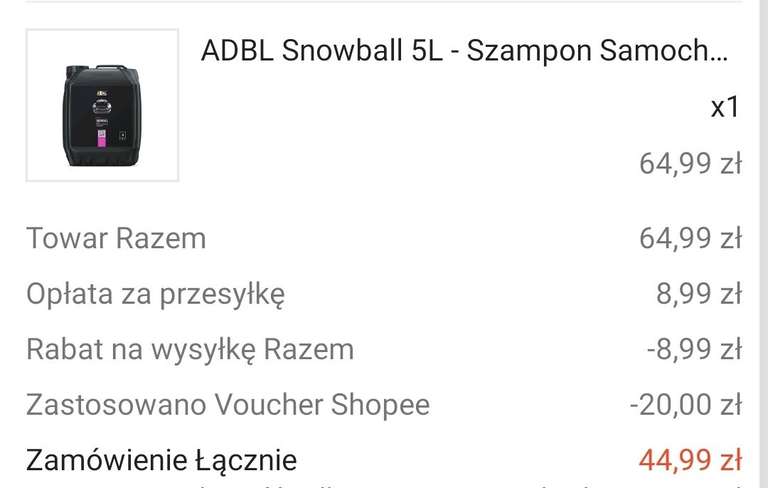 ADBL snowball 5L - Szampon samochodowy o zapachu wiśni