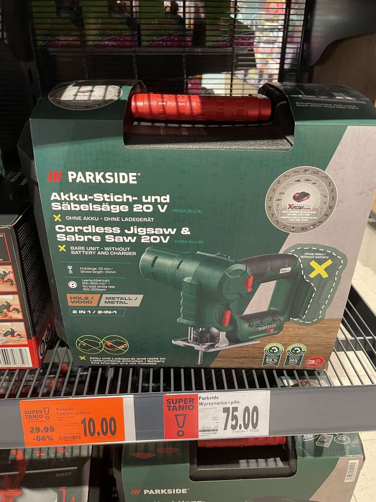 Parkside - Akumulatorowa wyrzynarka i piła szablasta 2 w 1, 20 V, PSSSA 20  Li B2 (bez aku i ładowarki)