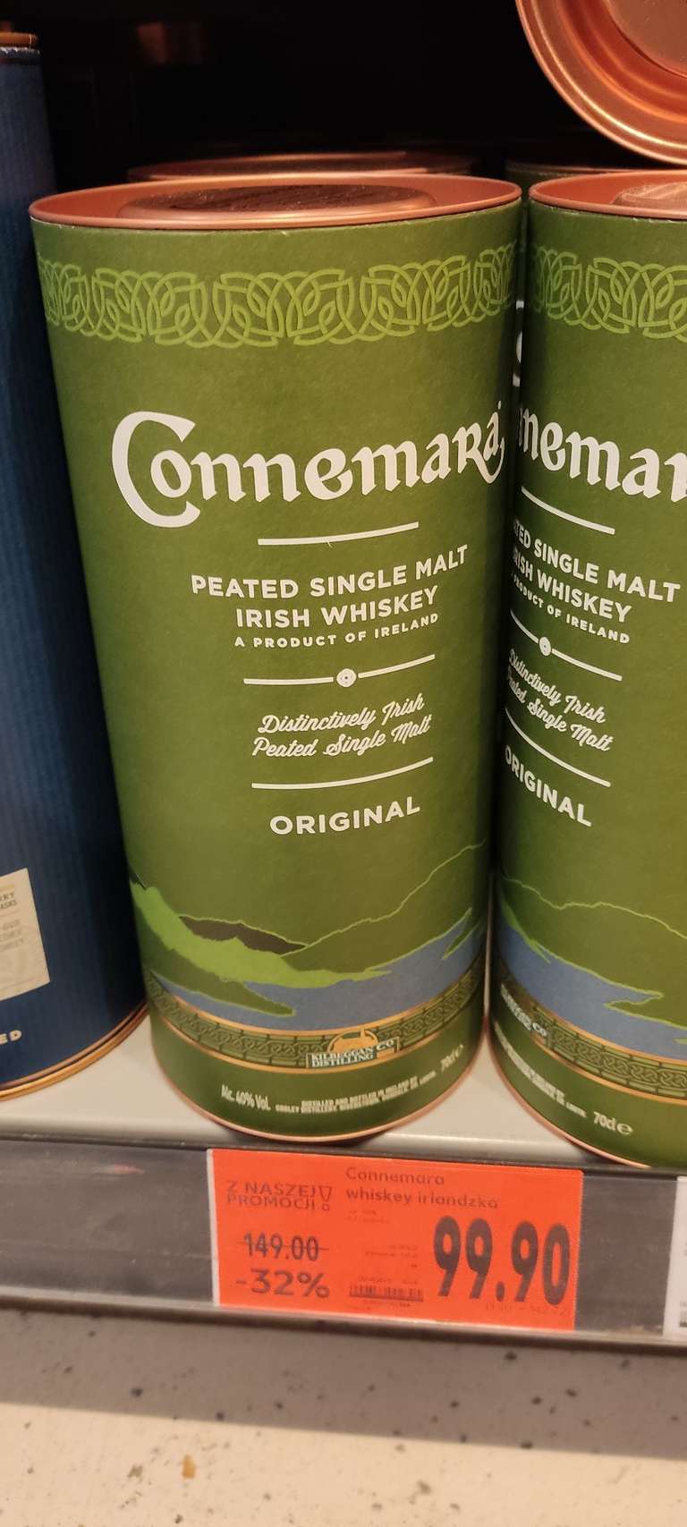 Single malt whisky 0,7 l. Connemara. Kaufland Gliwice