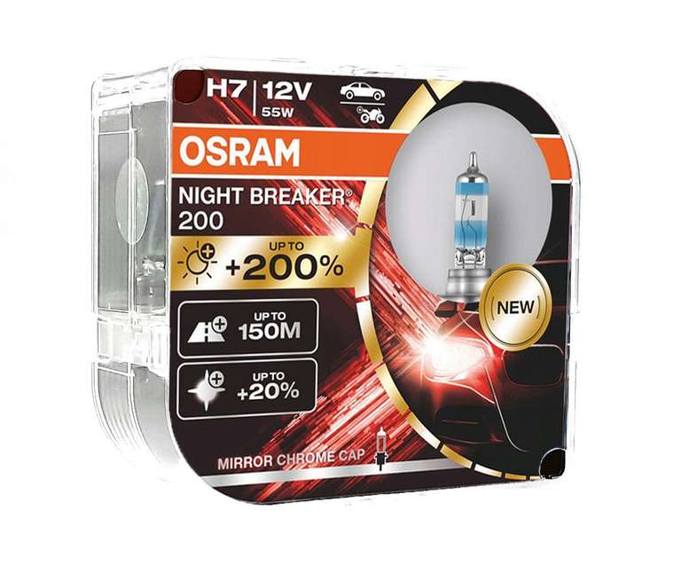 Lampa OSRAM NIGHT BREAKER 200, Duobox H7, +200% większa jasność 64210NB200-HCB - Prime
