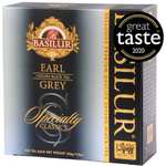 Herbata czarna Basilur EARL GREY i ENGLISH BREAKFAST w saszetkach 100x2g