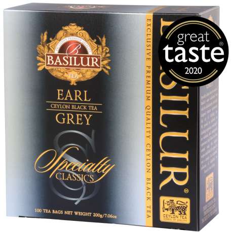 Herbata czarna Basilur EARL GREY i ENGLISH BREAKFAST w saszetkach 100x2g