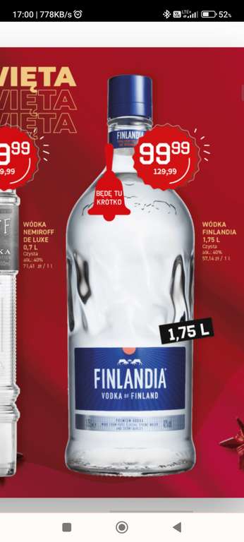 Wódka Finlandia 1.75 Duży Ben