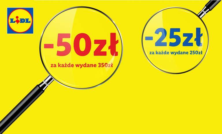 Atrakcyjne rabaty na Lidl.pl (25/250, 50/350)
